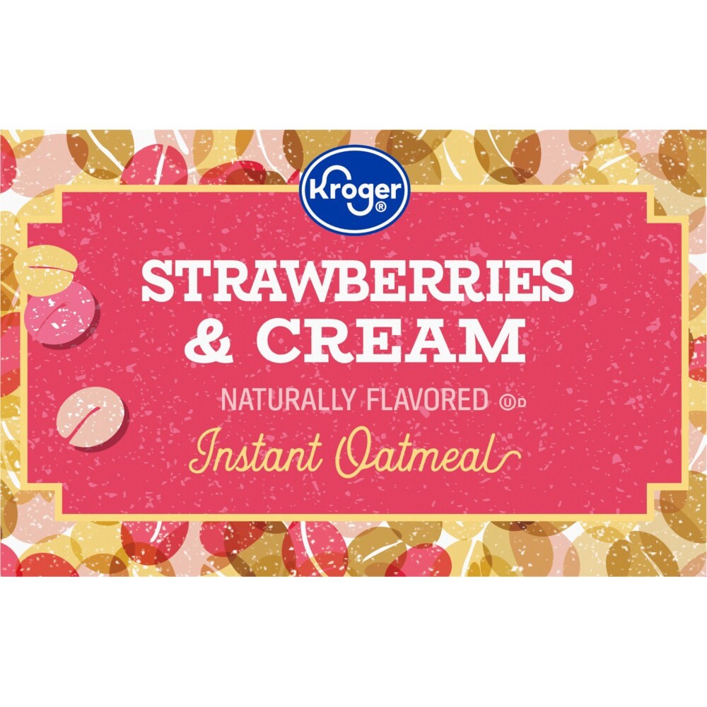 slide 4 of 6, Kroger Strawberries & Cream Instant Oatmeal Pouches, 8 ct ; 8.4 oz