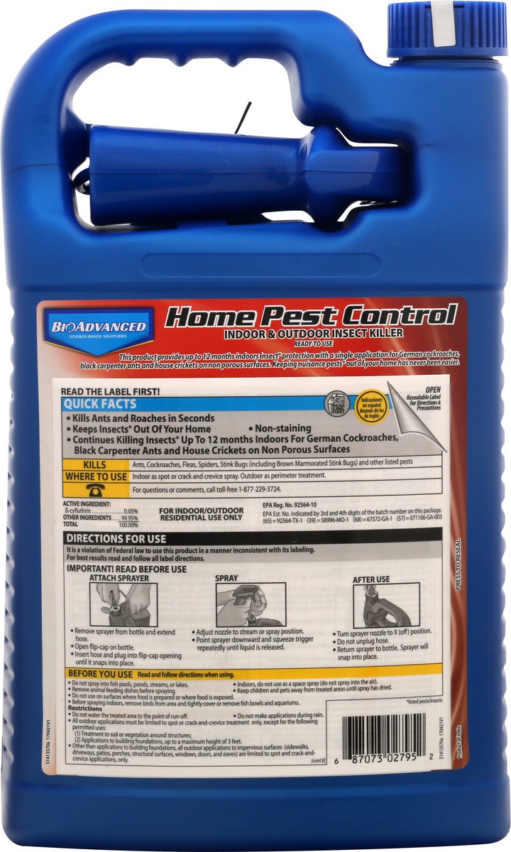 slide 10 of 11, Bioadvanced Home Pest Control 1 gl, 1 gal