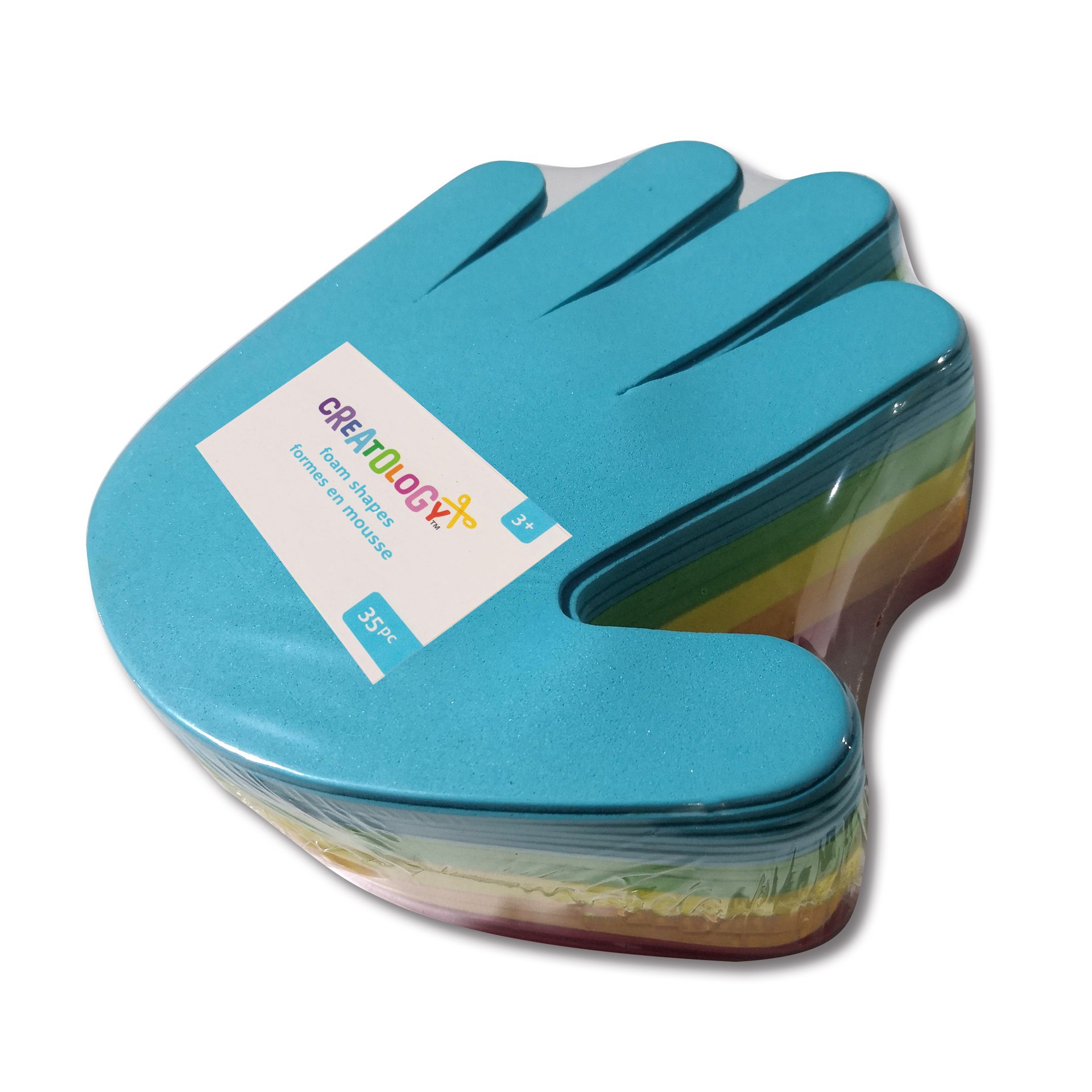 slide 3 of 3, 6.5" Primary Hand Foam Shapes, 35ct. By Creatology, 35 ct