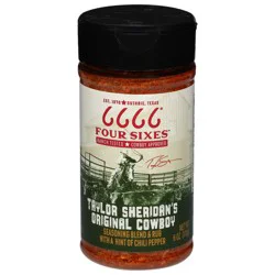 Four Sixes Taylor Sheridan's Original Cowboy Seasoning Blend & Rub with a Hint of Chili Pepper, 6 oz