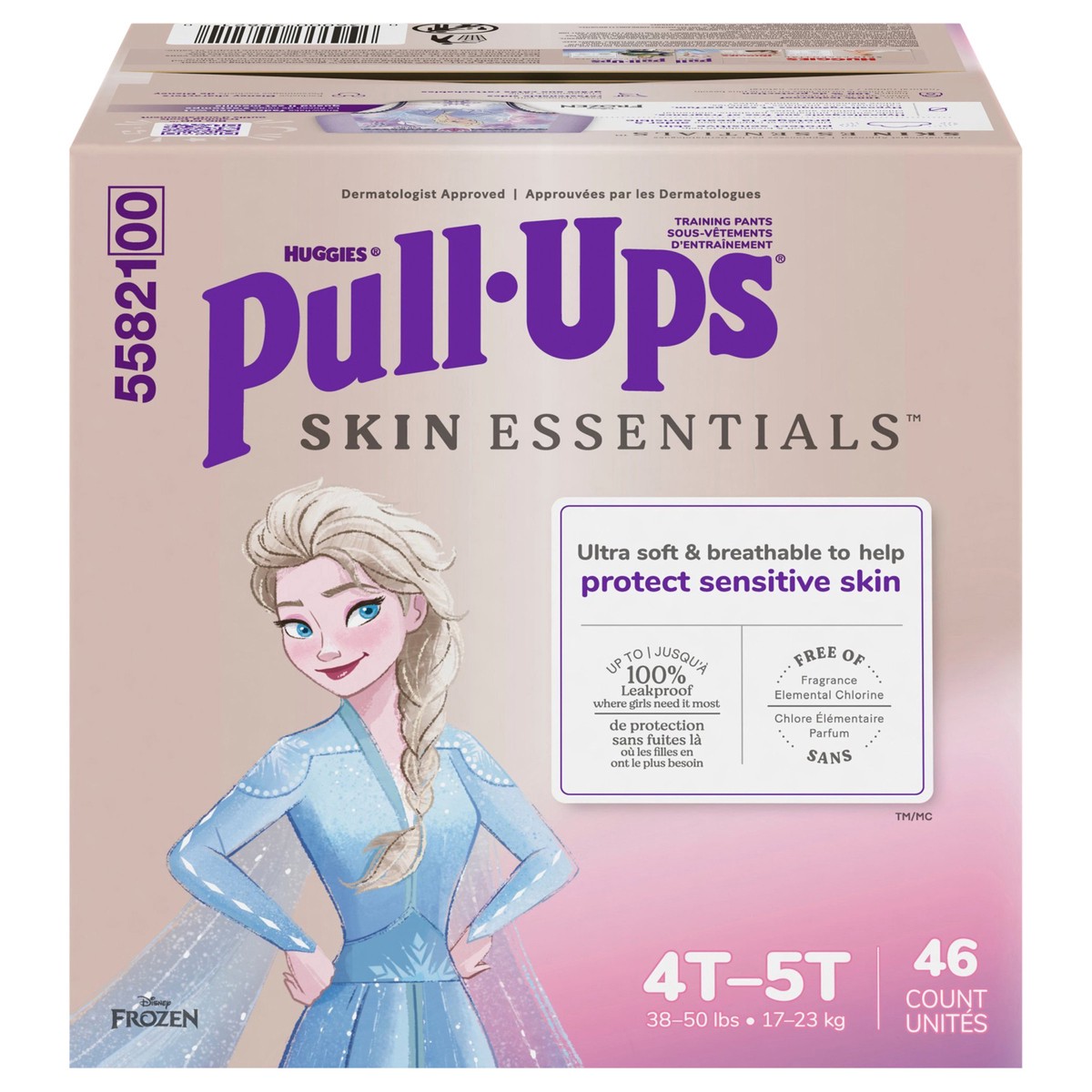 slide 1 of 11, Pull-Ups Girls' Skin Essentials Training Pants, 4T-5T (38-50 lbs), 46 Ct, 46 ct
