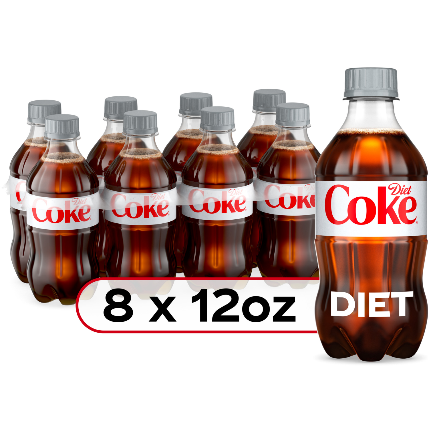 slide 1 of 7, Diet Coke Diet Cola, 8 ct; 12 fl oz