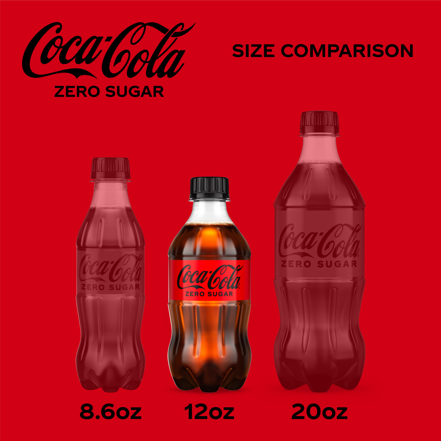 slide 2 of 5, Coca-Cola Coke Zero Soda Bottles, 8 ct; 12 fl oz