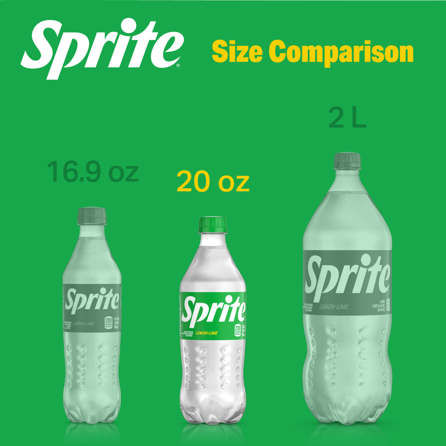 slide 2 of 5, Sprite Lemon Lime Soda, 20 oz