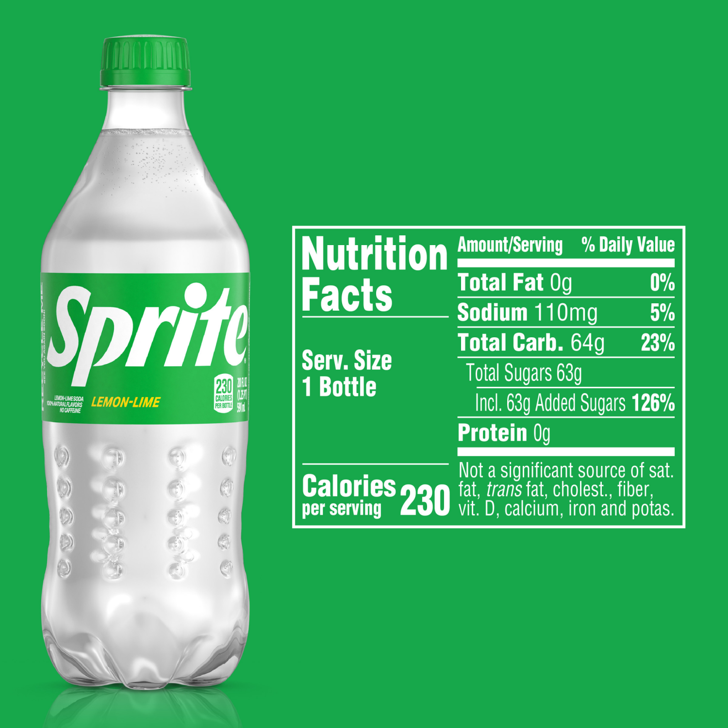 slide 3 of 5, Sprite Lemon Lime Soda, 20 oz