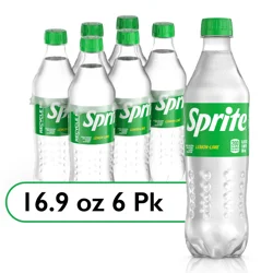 Sprite Lemon Lime Soda Soft Drinks, 16.9 fl oz, 6 Pack