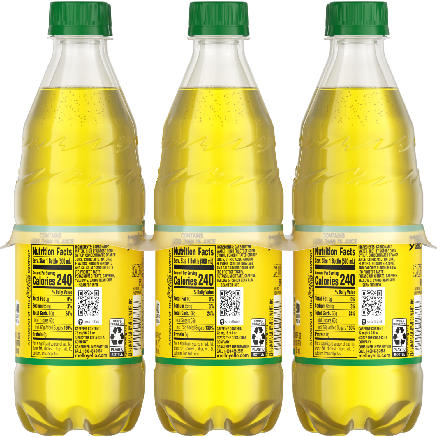 slide 5 of 5, Mello Yello Bottles- 6 ct, 6 ct; 16.9 fl oz