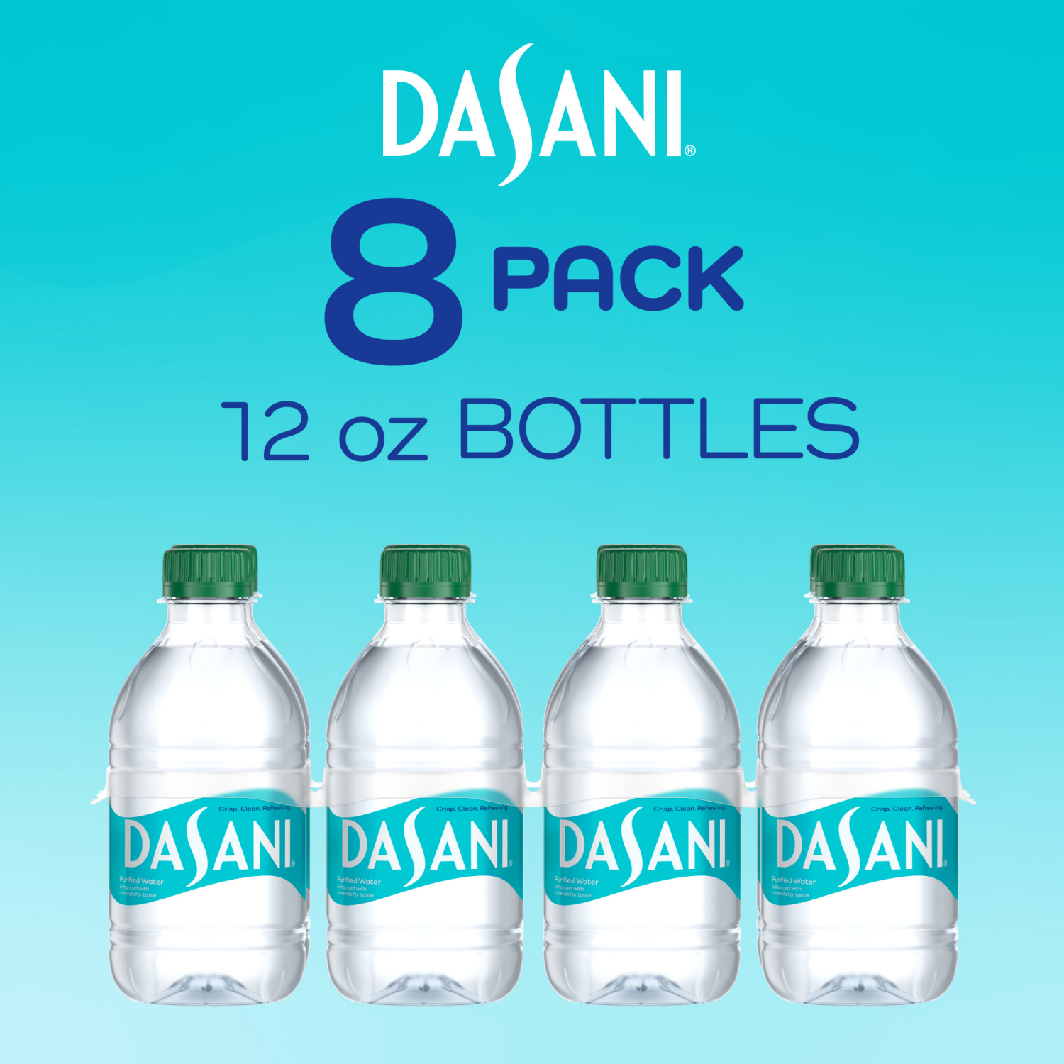 slide 8 of 8, DASANI Purified Water Bottles Enhanced with Minerals, 12 fl oz, 8 Pack, 8 ct