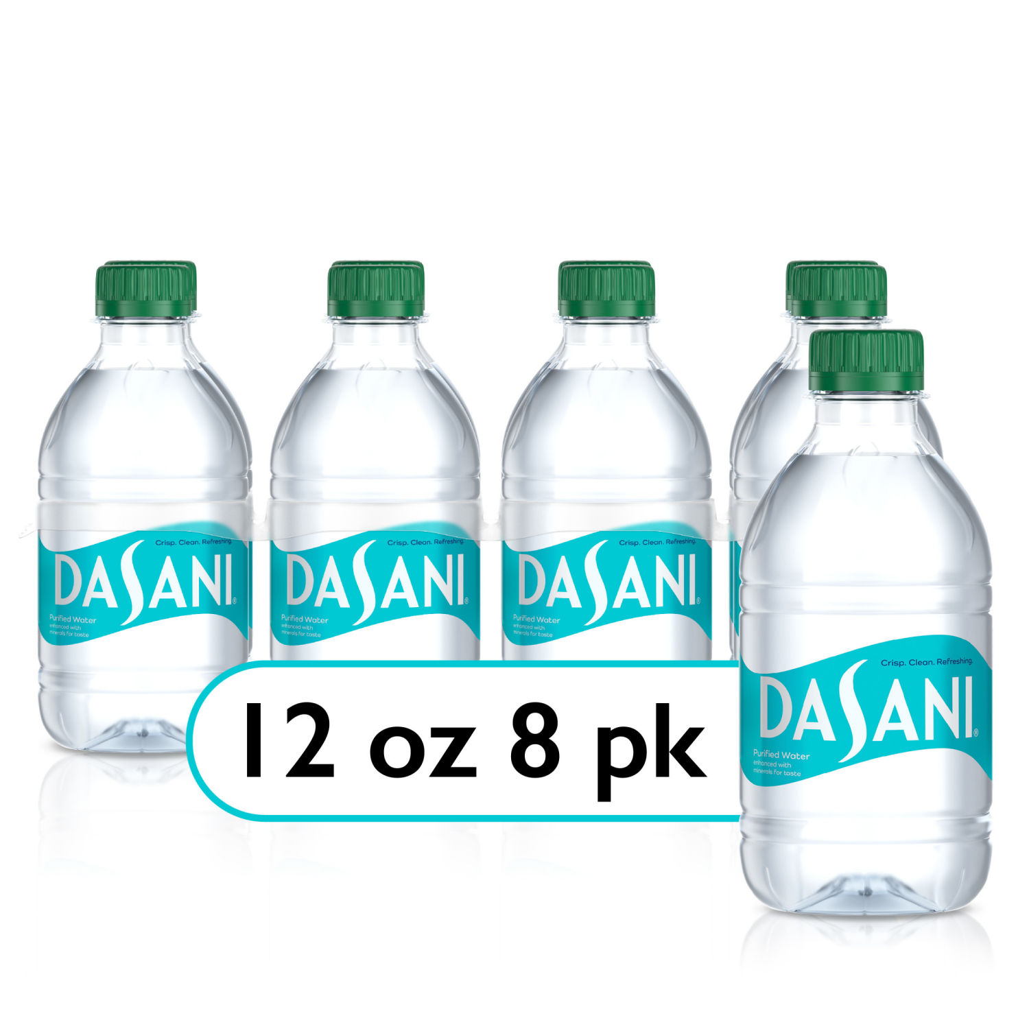 slide 1 of 8, DASANI Purified Water Bottles Enhanced with Minerals, 12 fl oz, 8 Pack, 8 ct