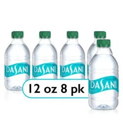 DASANI Purified Water Bottles Enhanced with Minerals, 12 fl oz, 8 Pack