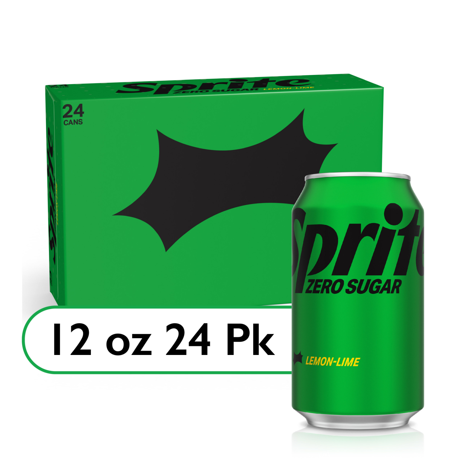 slide 1 of 4, Sprite Zero Sugar Cans, 12 fl oz, 24 Pack, 24 ct; 12 fl oz