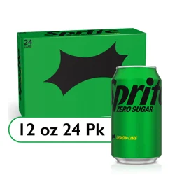Sprite Zero Sugar Cans, 12 fl oz, 24 Pack