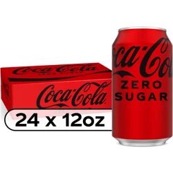Coca-Cola Zero Sugar Soda Soft Drink, 12 fl oz Cans, 24 Pack
