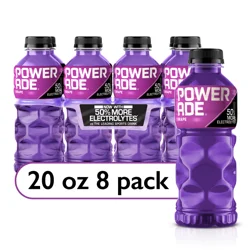 POWERADE Grape Sports Drink, 20 fl oz (Pack of 8)