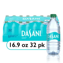 DASANI Purified Water Bottles Enhanced with Minerals, 16.9 fl oz, 32 Pack