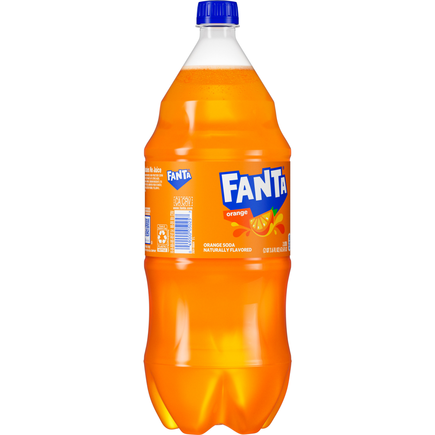 slide 4 of 7, Fanta Orange Soda Bottle, 2 Liters, 2 liter