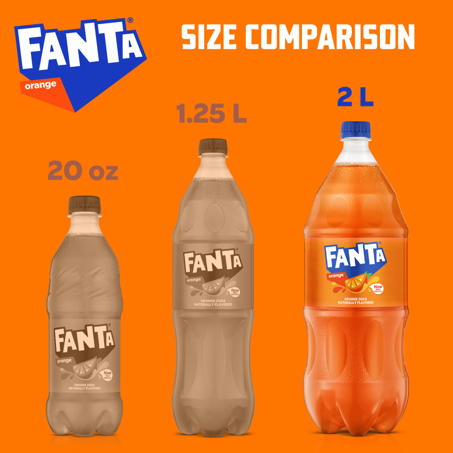 slide 7 of 7, Fanta Orange Soda Bottle, 2 Liters, 2 liter