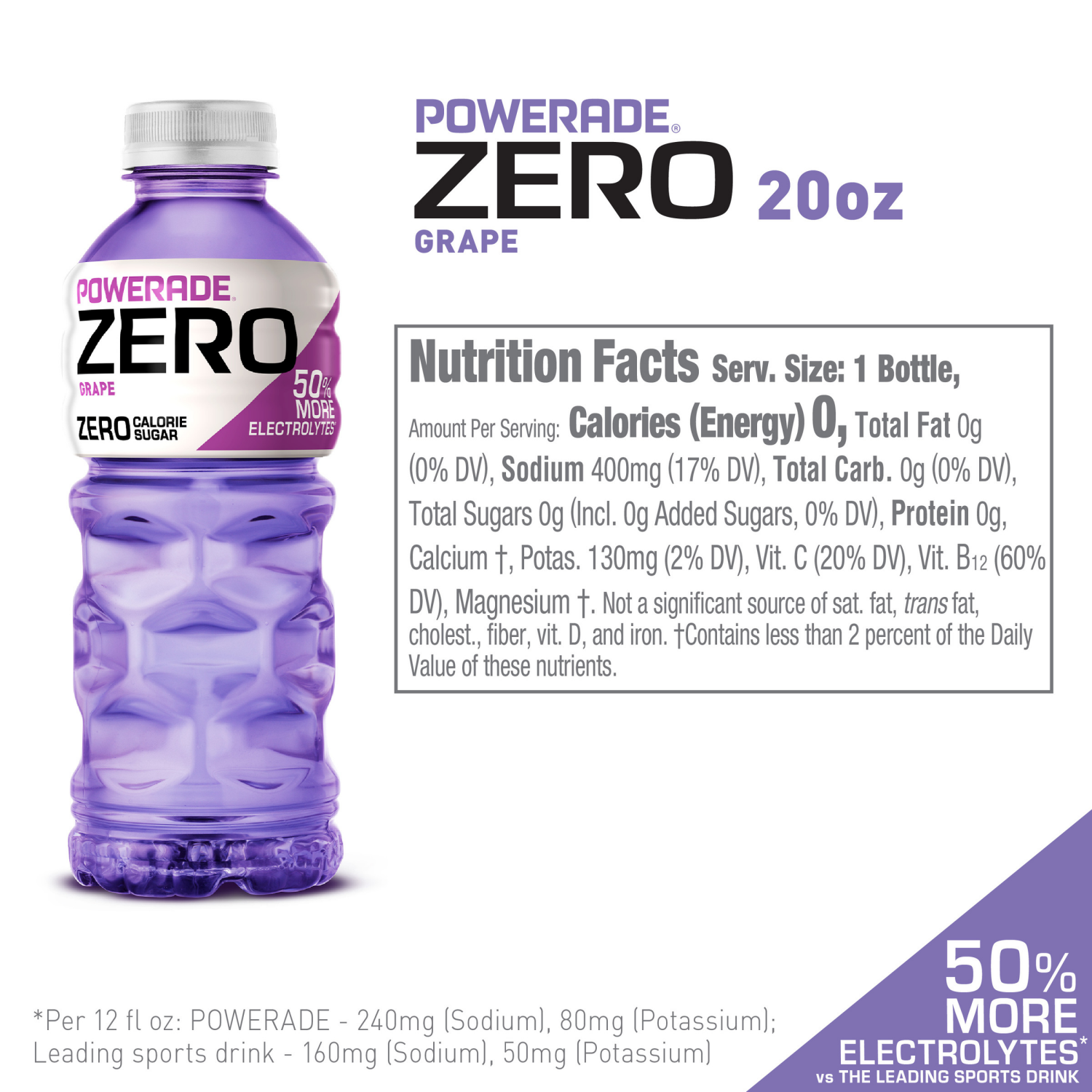 slide 4 of 7, Powerade Zero Calorie Sports Drink, 8 ct