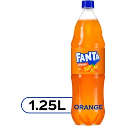 Fanta Orange Soda Bottle, 1.25 Liters