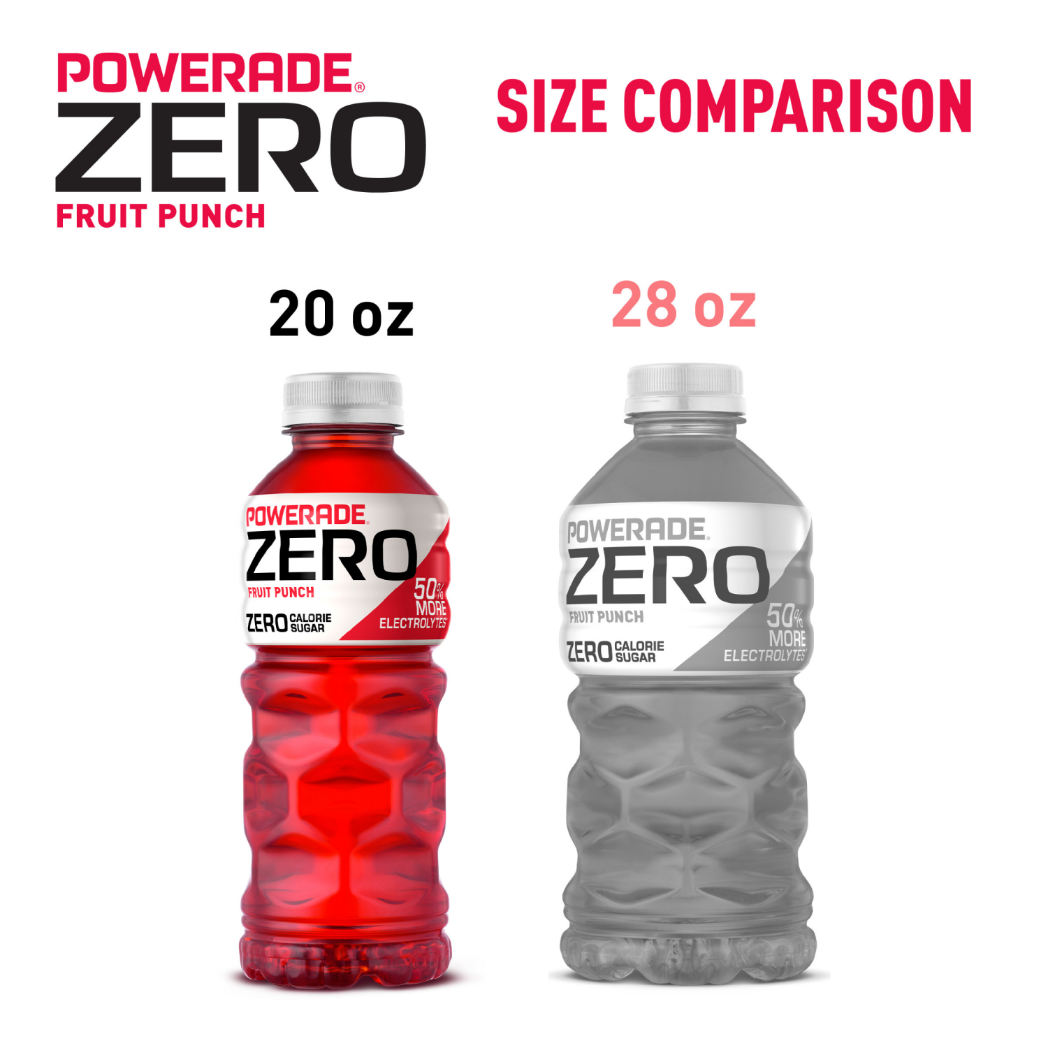 slide 5 of 8, POWERADE Zero Fruit Punch Bottles- 8 ct, 8 ct; 20 fl oz