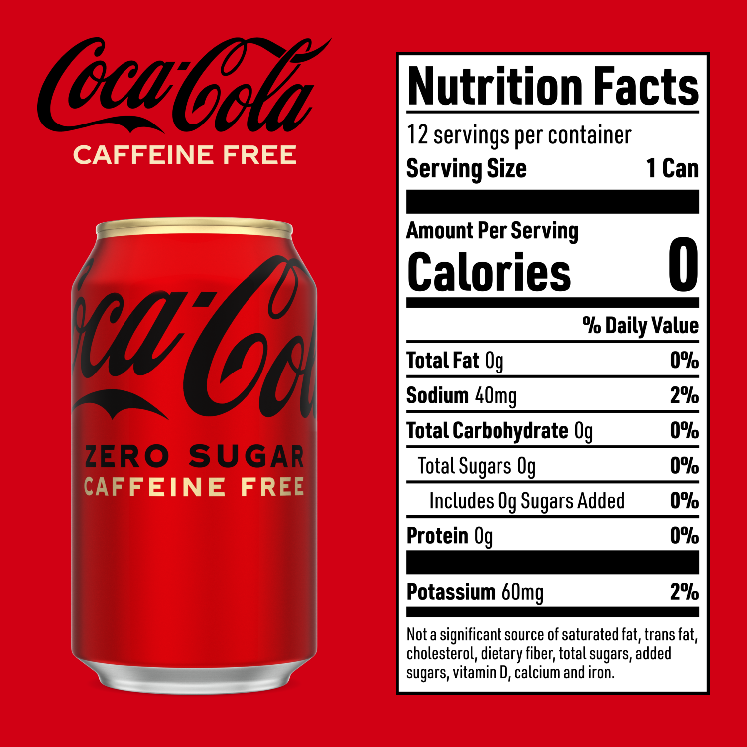 slide 6 of 6, Coca-Cola Zero Caffeine-Free Fridge Pack Cans, 12 fl oz, 12 Pack, 12 ct; 12 fl oz