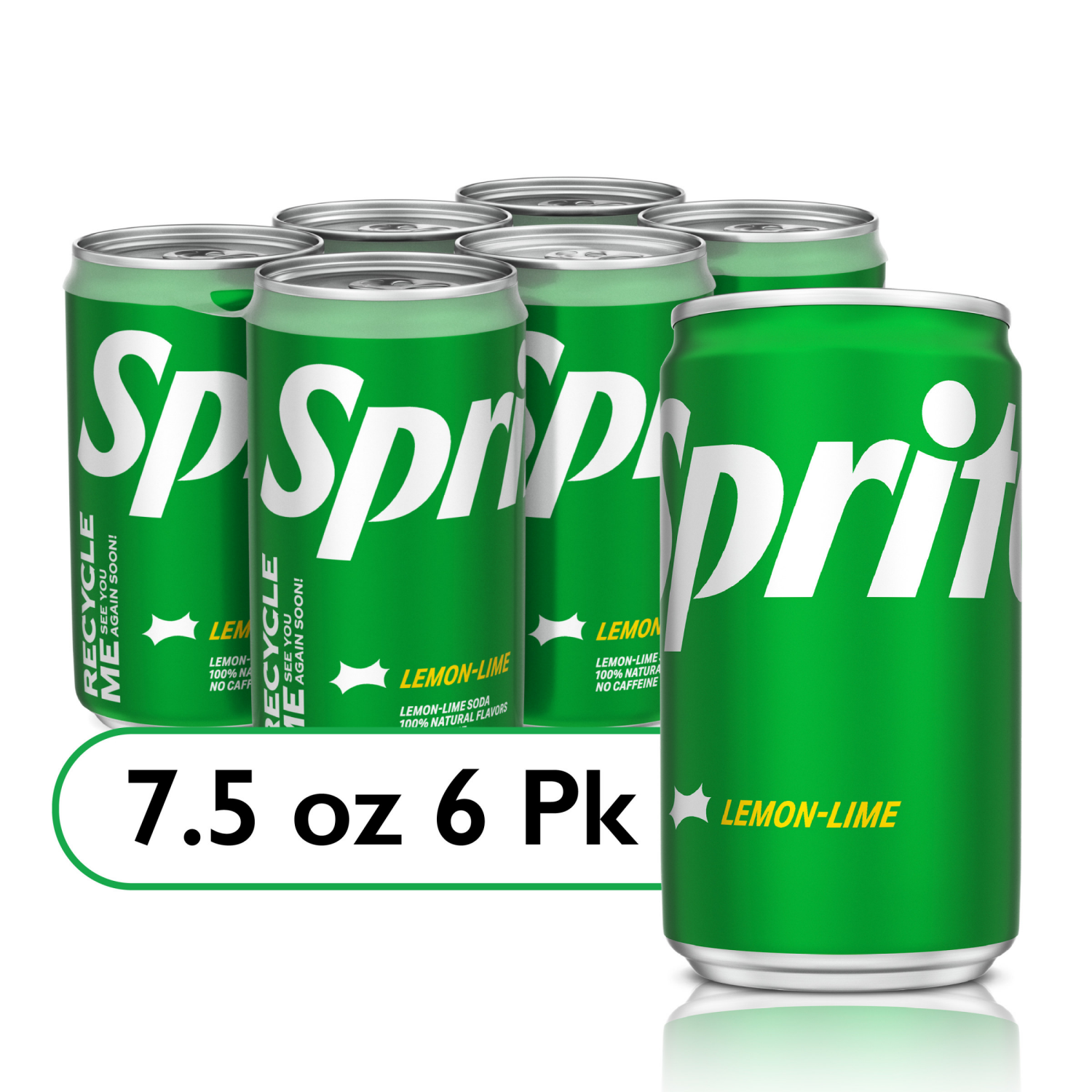 slide 1 of 7, Sprite Lemon Lime Soda, 6 ct; 7.5 oz