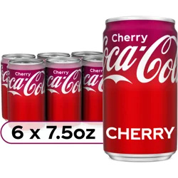 Coca-Cola Cherry Soda Soft Drink, 7.5 fl oz, 6 Pack