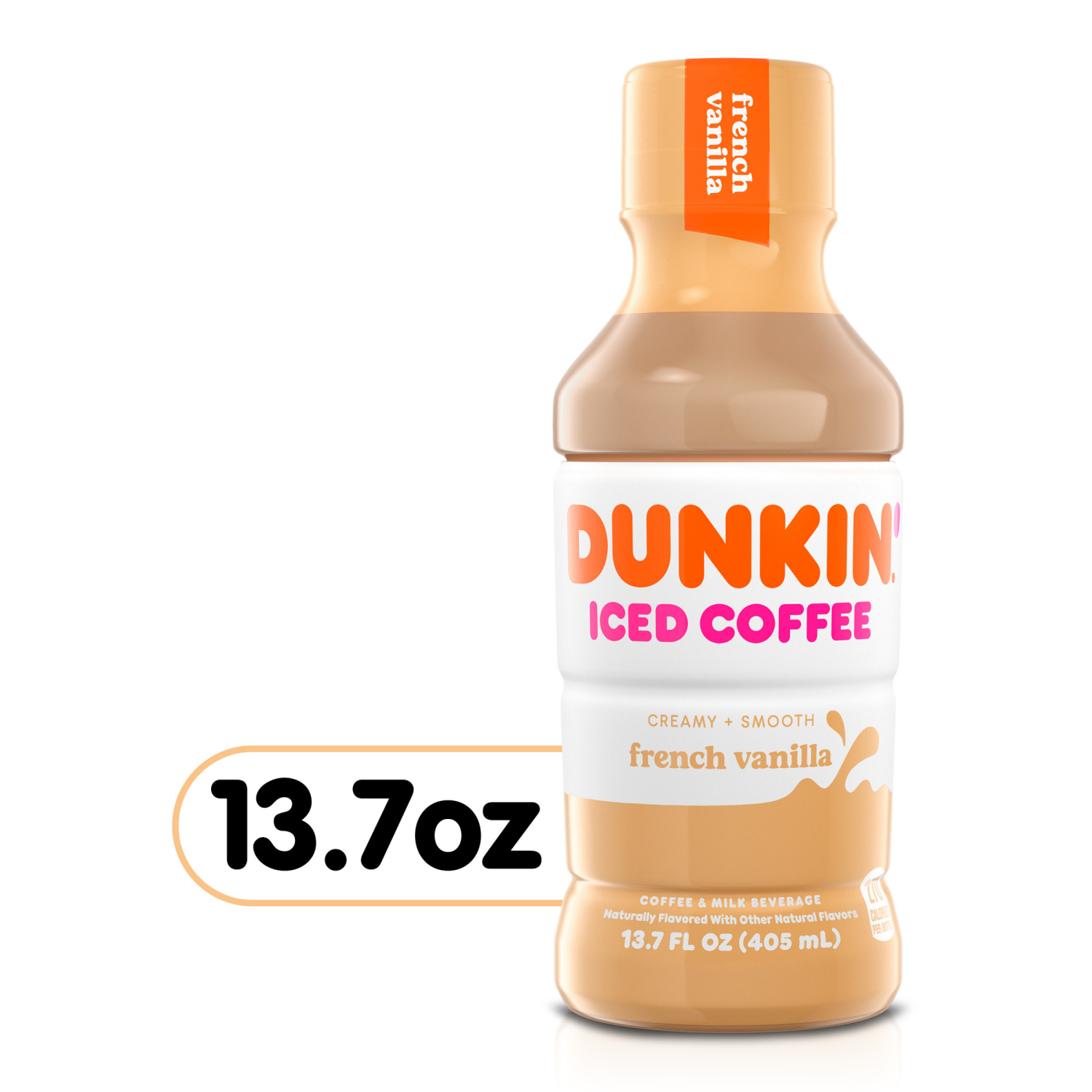 slide 1 of 8, Dunkin' French Vanilla Iced Coffee Bottle, 13.7 fl oz, 13.7 fl oz