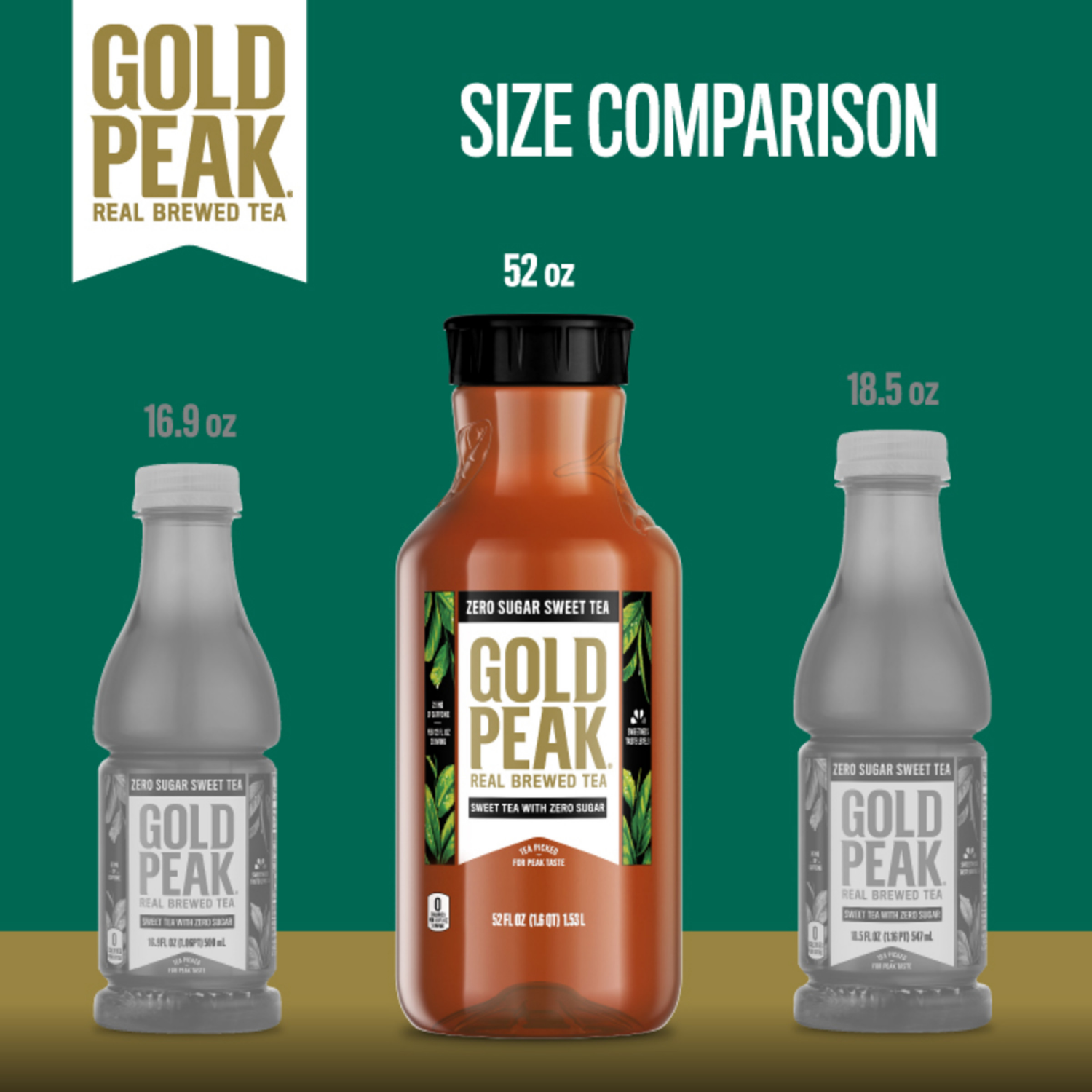 slide 5 of 8, Gold Peak Zero Sugar Diet Iced Tea Drink, 52 fl oz, 52 fl oz