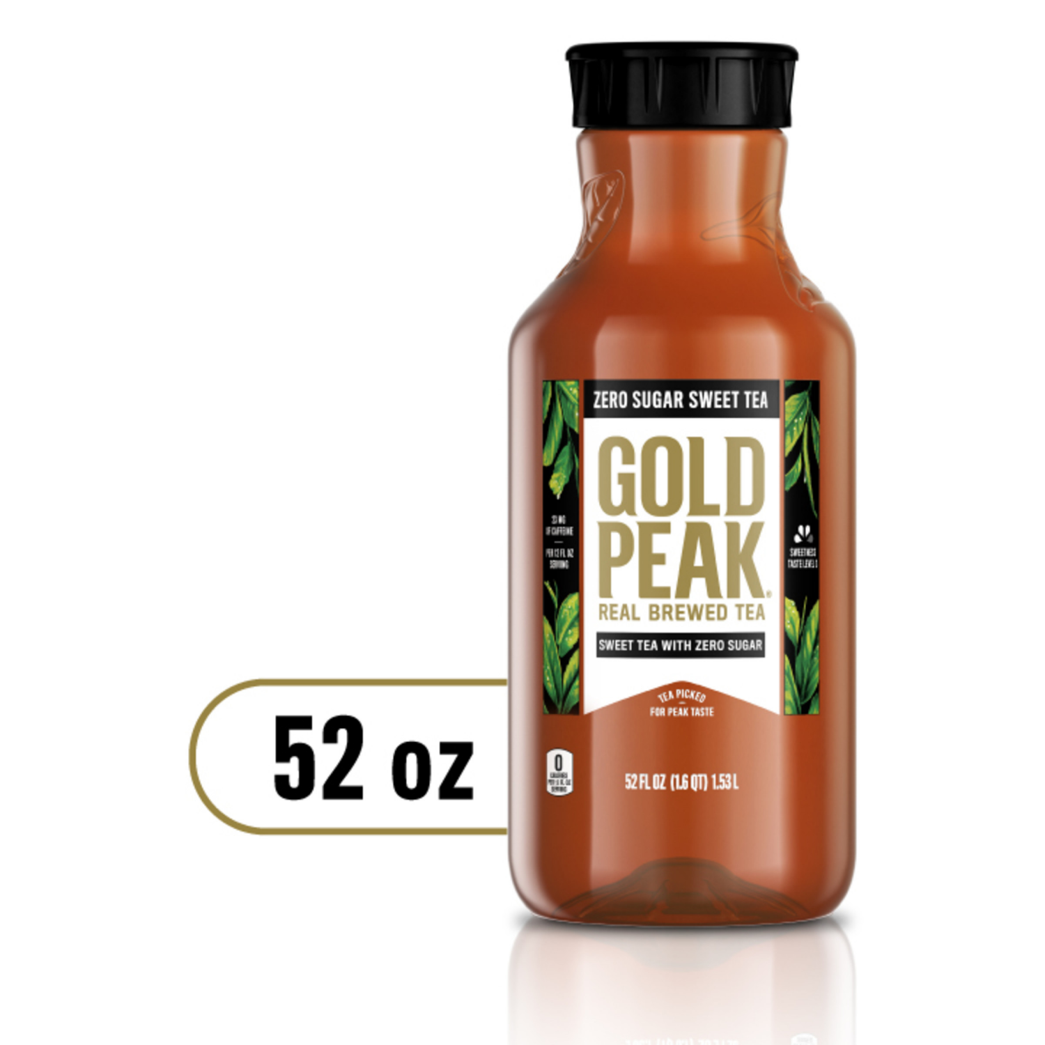 slide 1 of 8, Gold Peak Zero Sugar Diet Iced Tea Drink, 52 fl oz, 52 fl oz