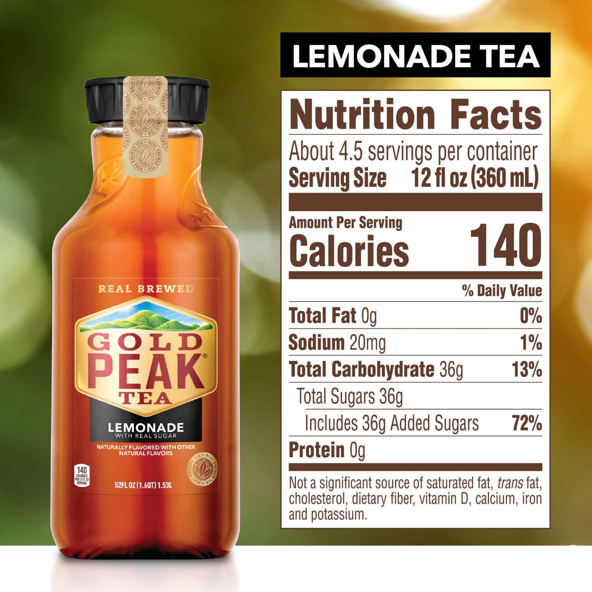 slide 11 of 12, Gold Peak Lemonade Tea Bottle, 52 fl oz, 52 fl oz
