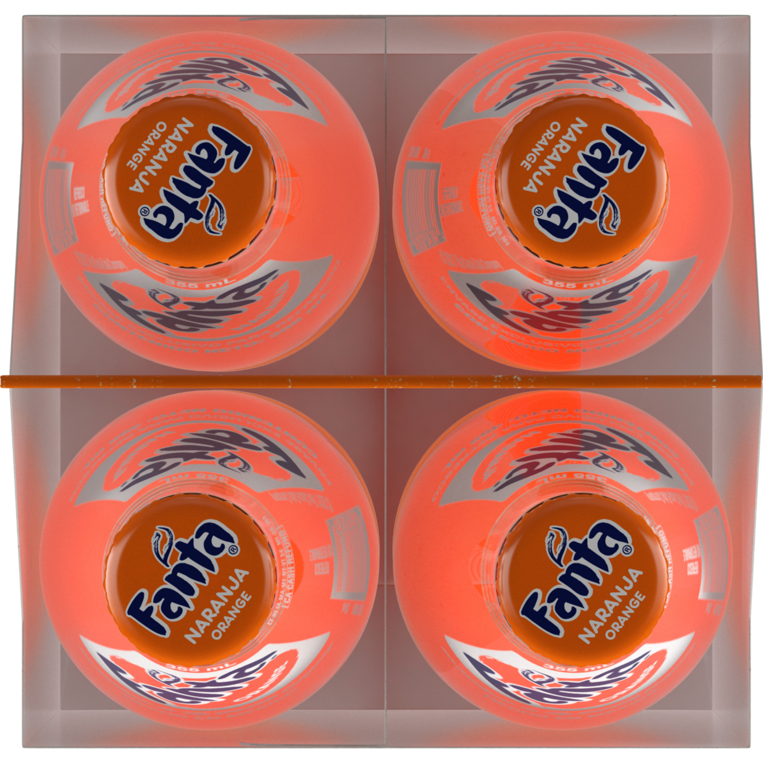 slide 7 of 7, Fanta Orange Mexico Glass Bottles, 355 mL, 4 Pack, 4 ct; 12 oz