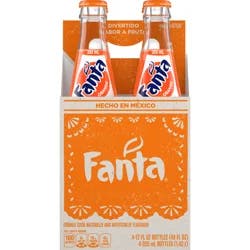Fanta Orange Mexico Glass Bottles, 355 mL, 4 Pack