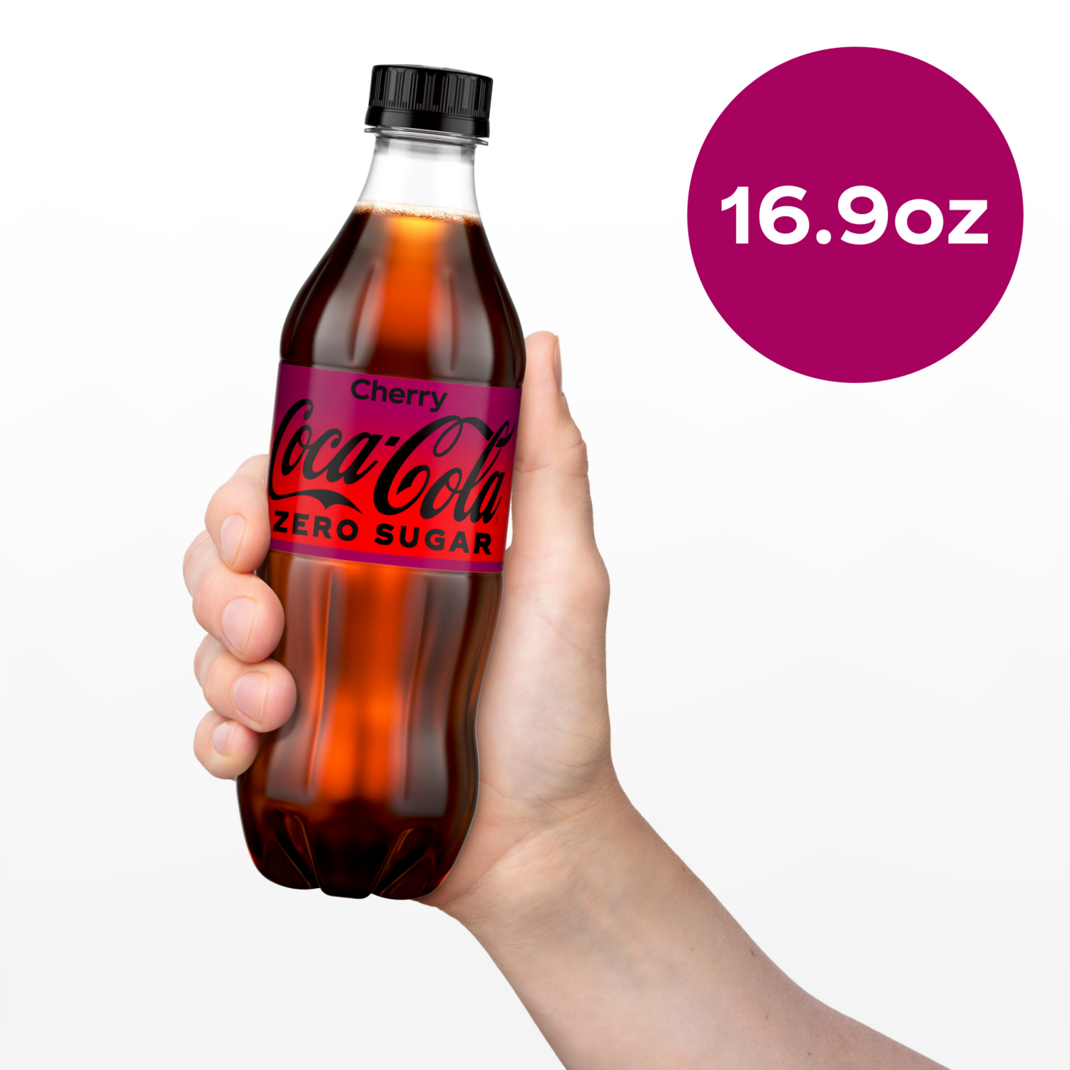 slide 4 of 6, Coca-Cola Cherry Zero Bottles, 16.9 fl oz, 6 Pack, 6 ct; 0.5 liter