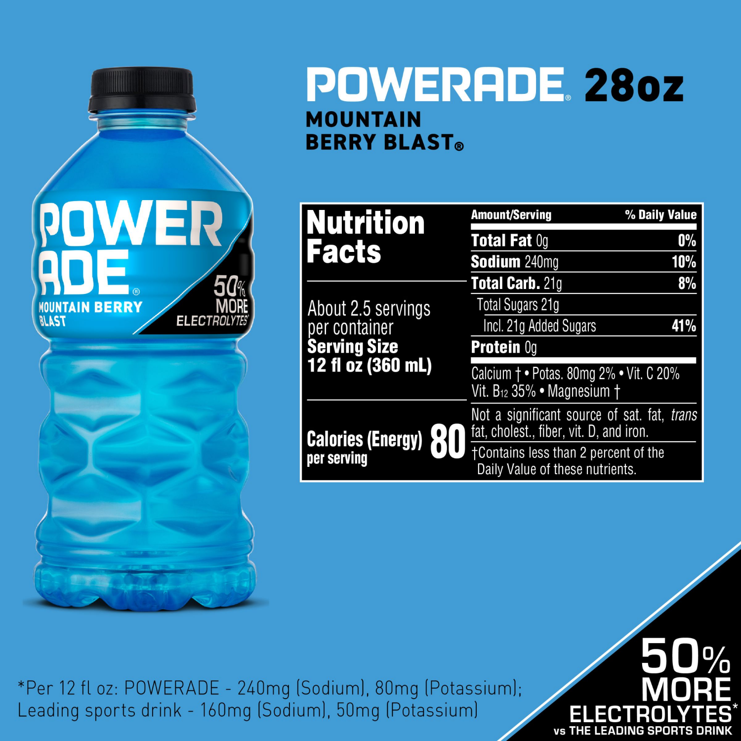 slide 3 of 7, Powerade Sports Drink - 28 oz, 28 oz