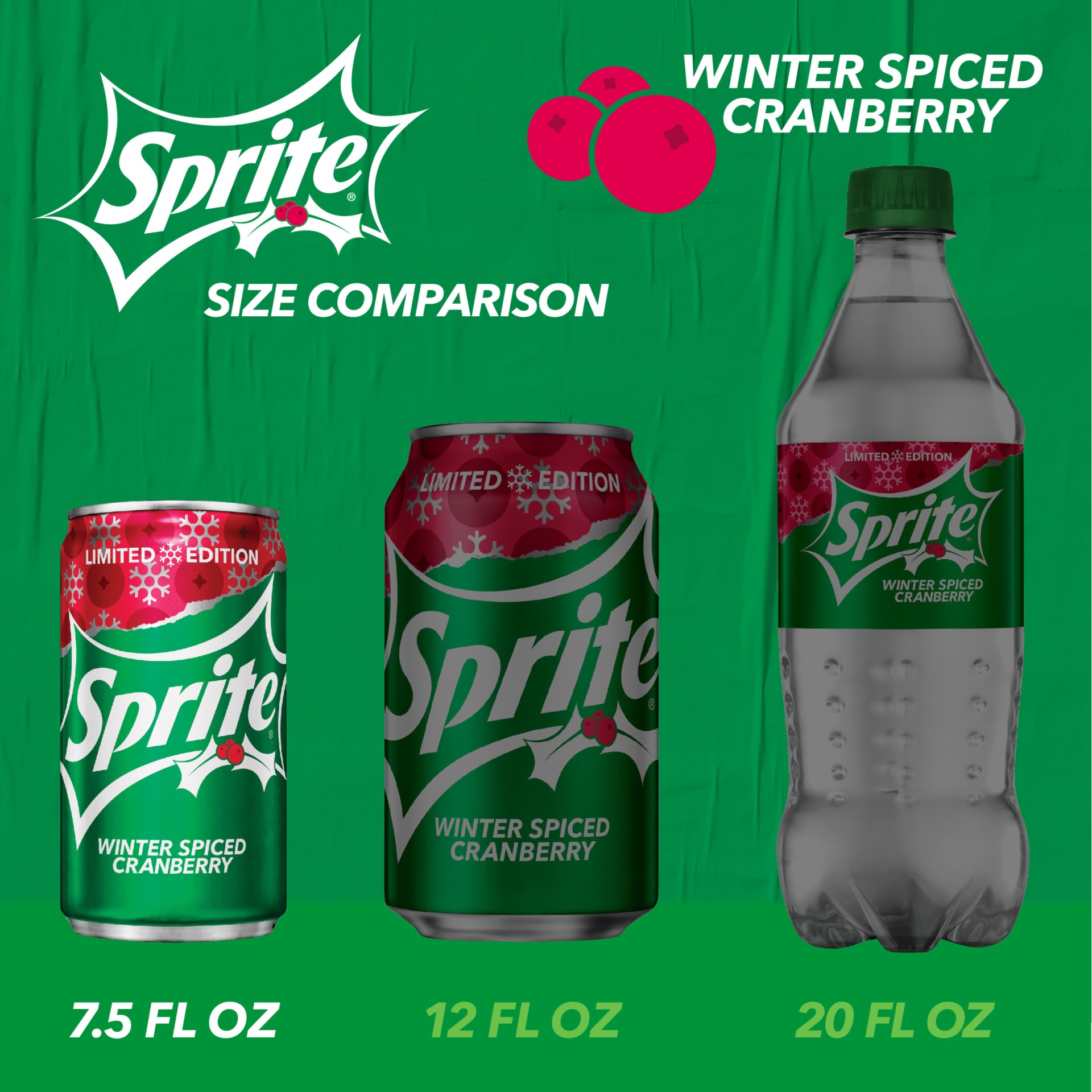 slide 8 of 8, Sprite Winter Spiced Cranberry Cans- 6 ct, 6 ct