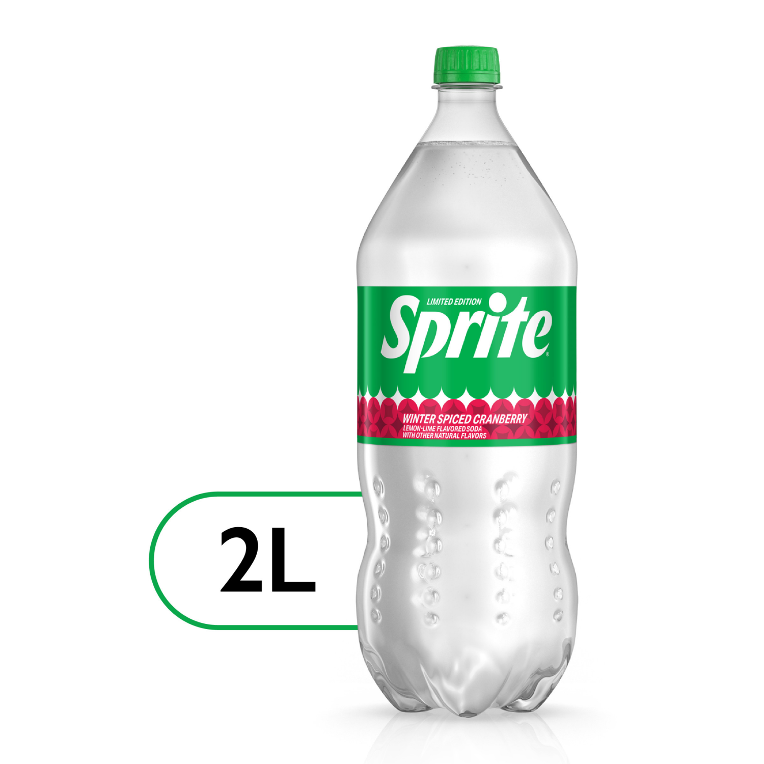 slide 1 of 7, Sprite Winter Spiced Cranberry Bottle- 2 liter, 2 liter