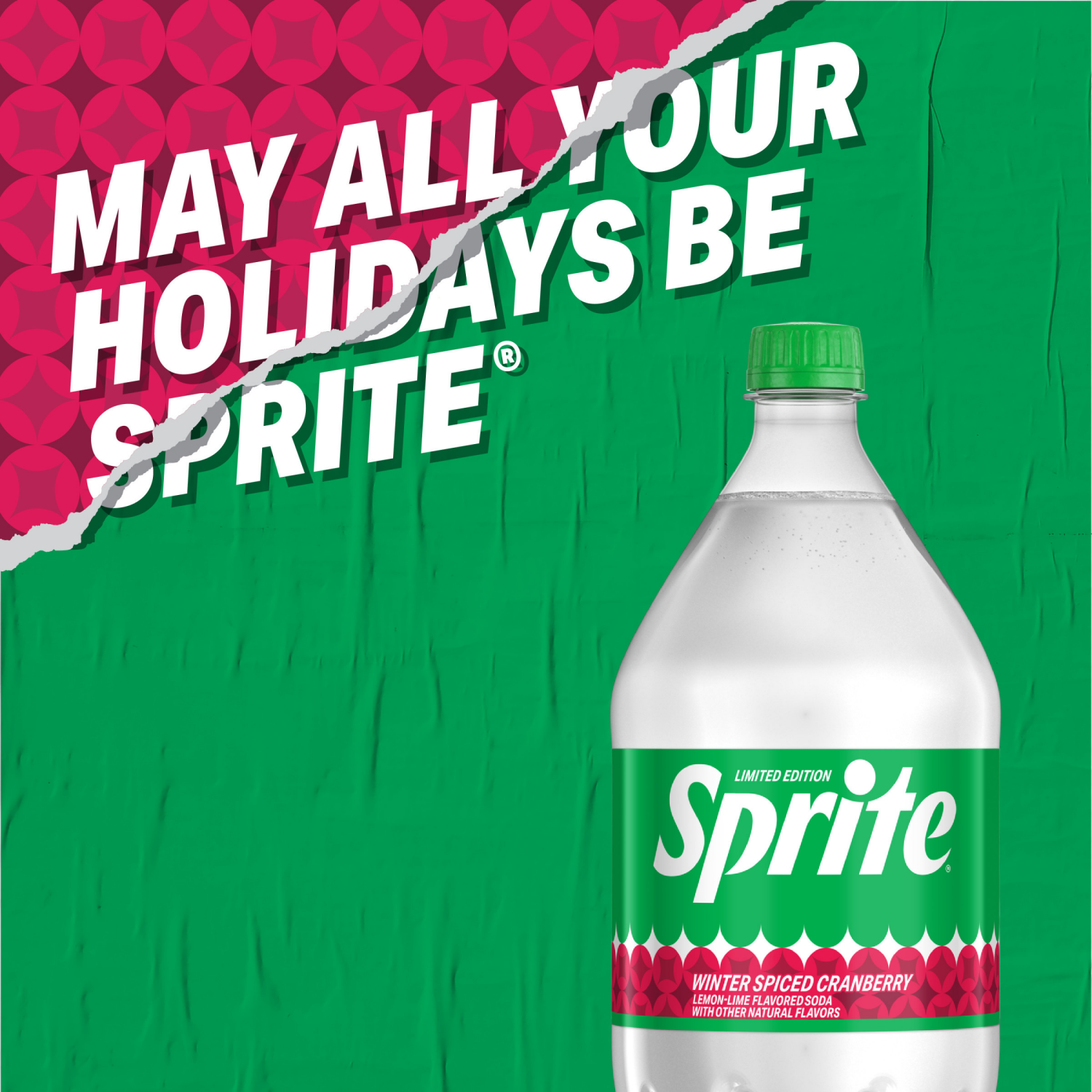 slide 4 of 7, Sprite Winter Spiced Cranberry Bottle- 2 liter, 2 liter