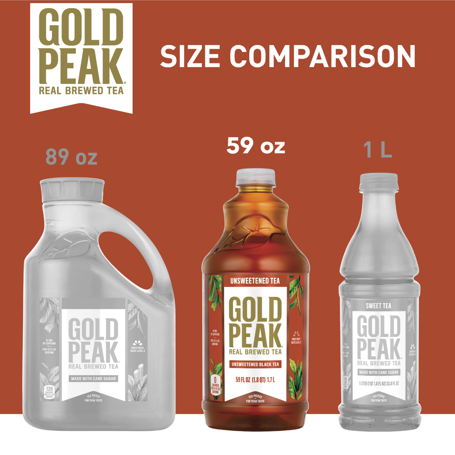 slide 8 of 8, Gold Peak Unsweetened Black Tea Bottle, 59 fl oz, 59 fl oz