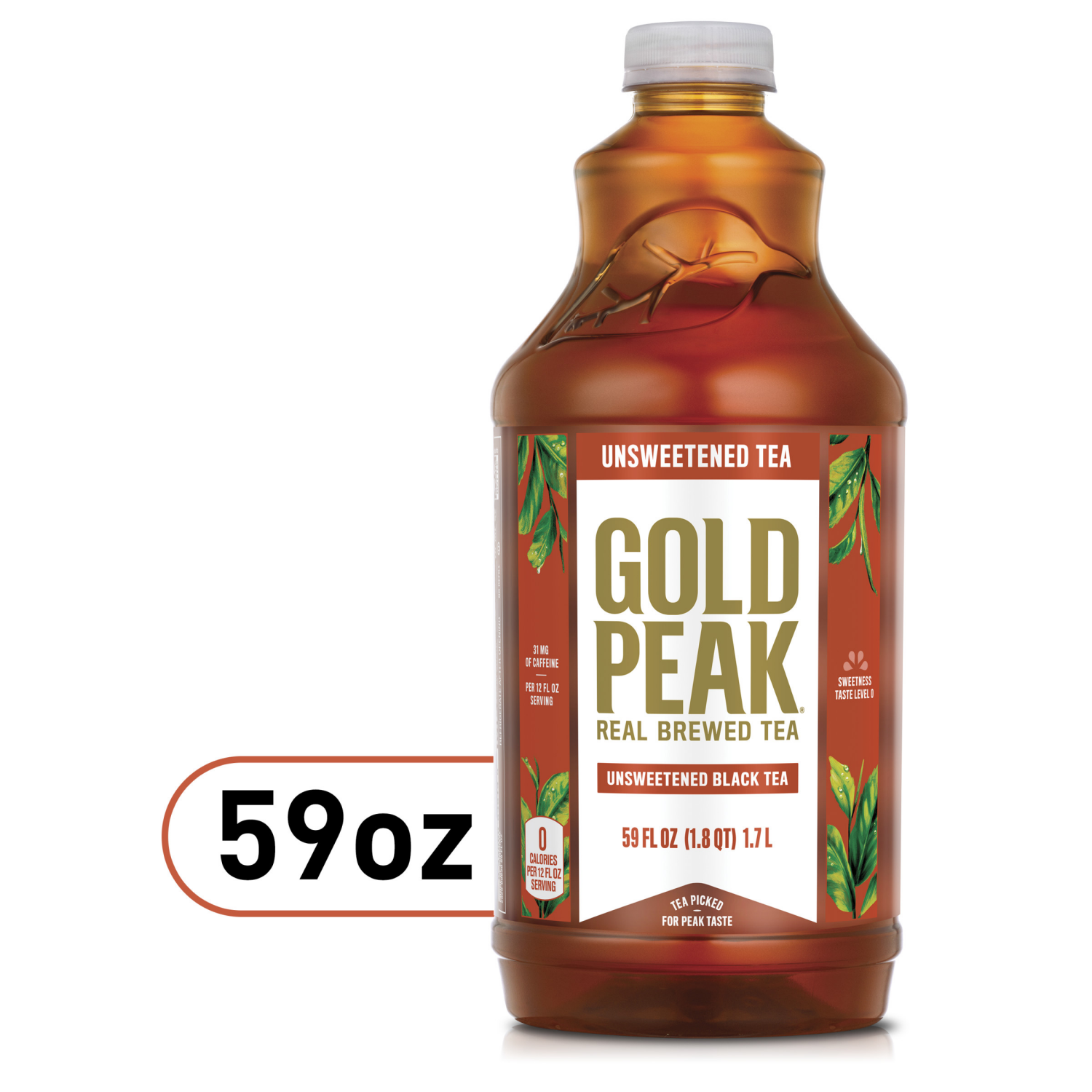 slide 1 of 8, Gold Peak Unsweetened Black Tea Bottle, 59 fl oz, 59 fl oz