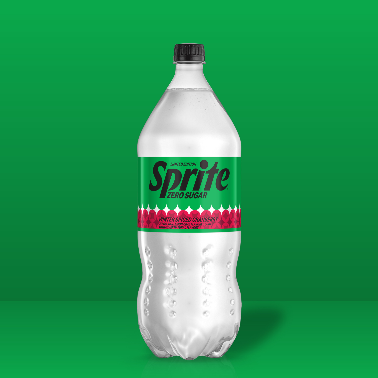 slide 2 of 7, Sprite Winter Spiced Cranberry Zero Sugar, Lemon-Lime and Cranberry Flavored Soda Pop Soft Drink, 2 Liter Bottle, 2 liter