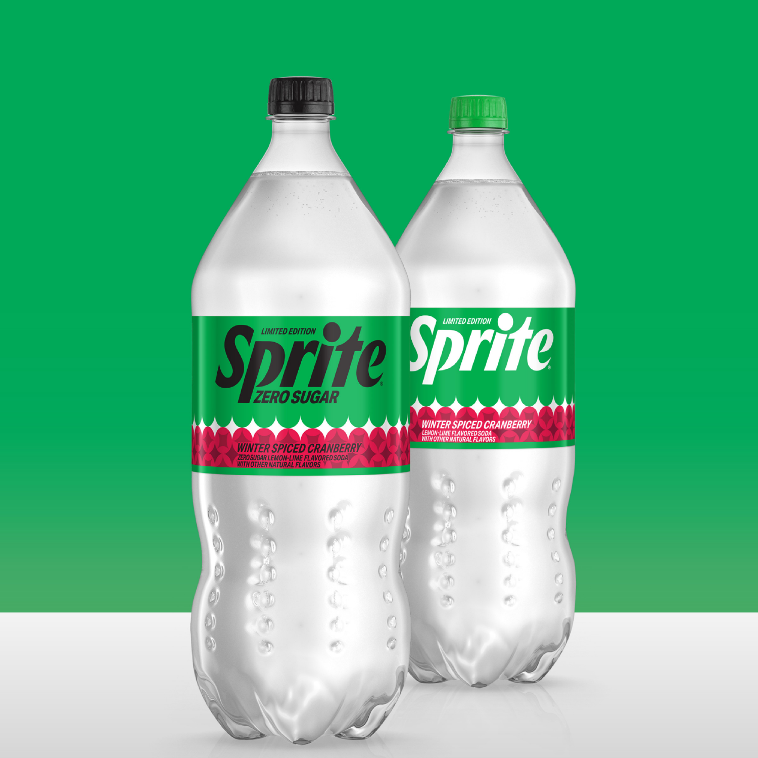 slide 3 of 7, Sprite Winter Spiced Cranberry Zero Sugar, Lemon-Lime and Cranberry Flavored Soda Pop Soft Drink, 2 Liter Bottle, 2 liter