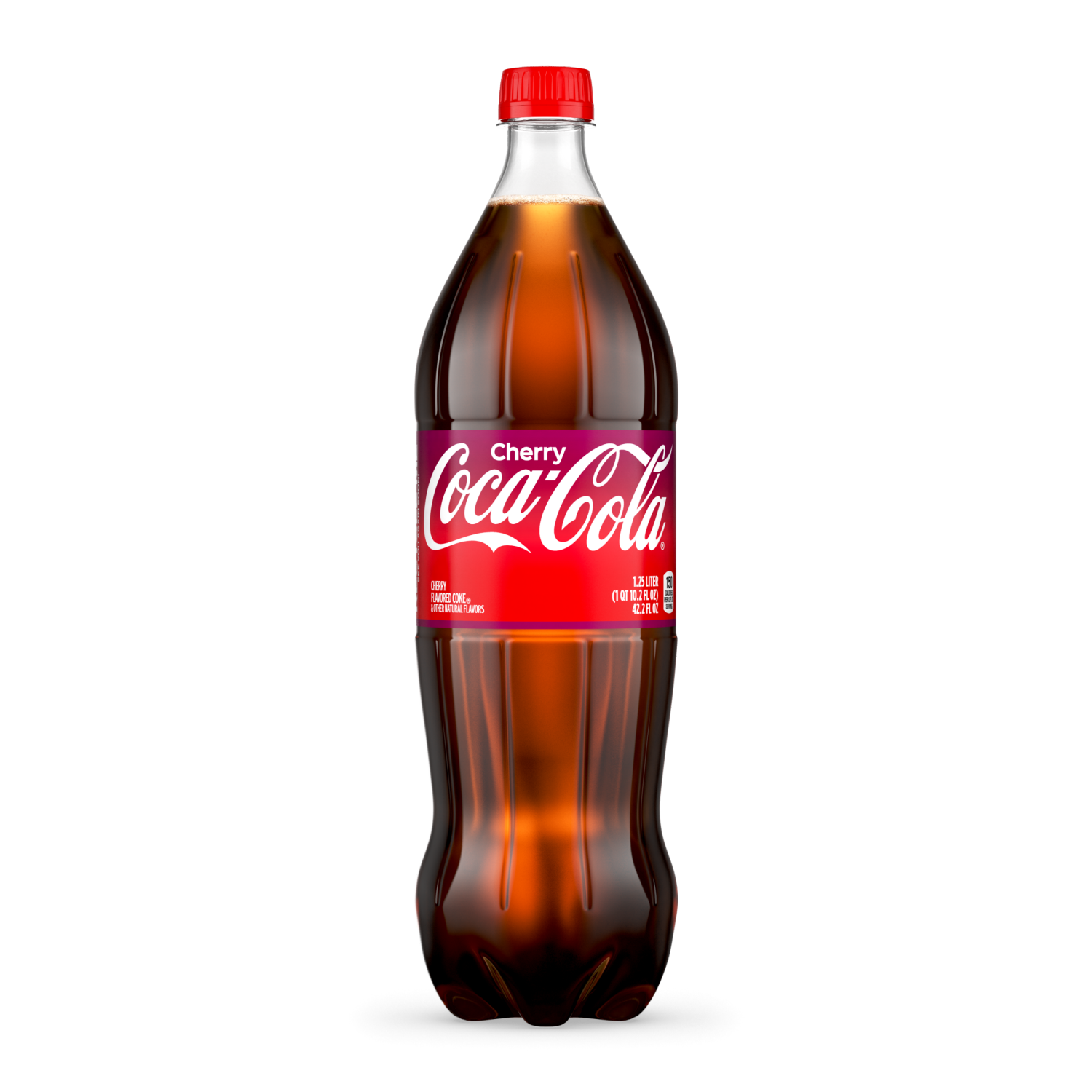 slide 6 of 8, Coca-Cola Cherry Bottle, 1.25 Liters, 42.2 fl oz
