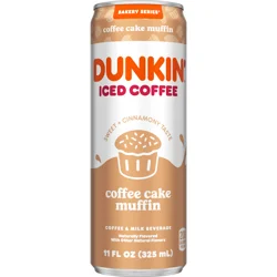 Dunkin' Bakery Series Coffee Cake Muffin Coffee & Milk Beverage 11 fl oz