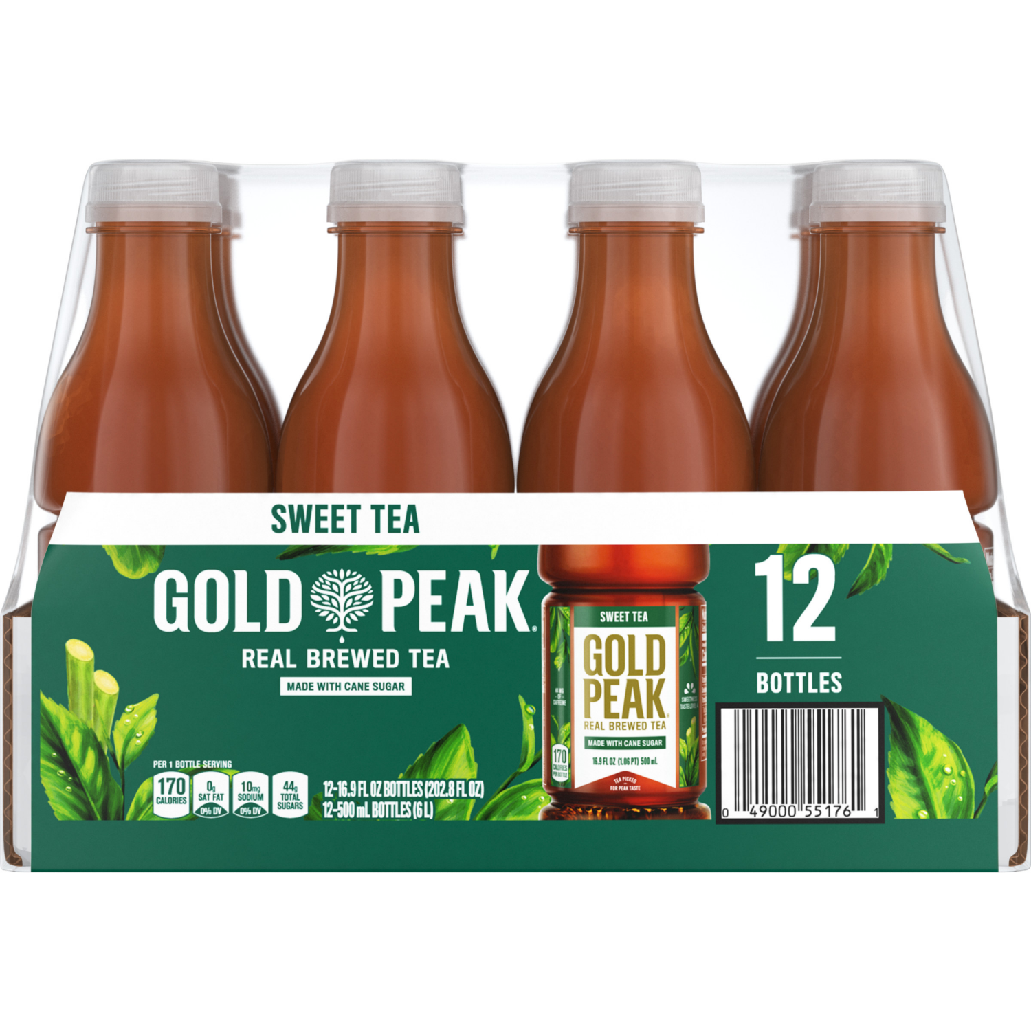 slide 1 of 7, Gold Peak Sweetened Black Tea Bottles, 16.9 fl oz, 12 Pack, 12 ct; 16.9 oz