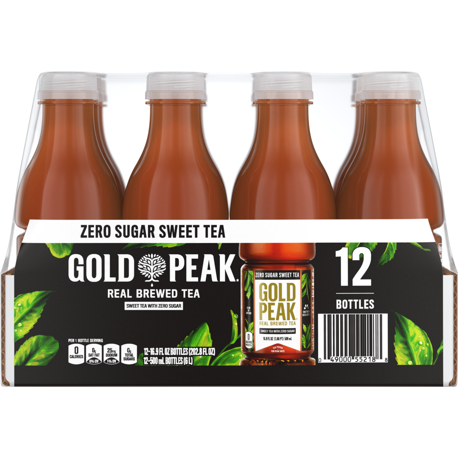 slide 1 of 6, Gold Peak Zero Sugar Sweet Tea Bottles, 16.9 fl oz, 12 Pack, 12 ct; 16.9 oz