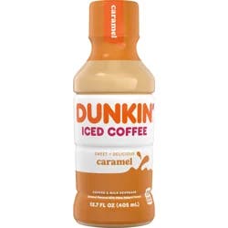 Dunkin' Iced Coffee Caramel Bottle, 13.7 fl oz