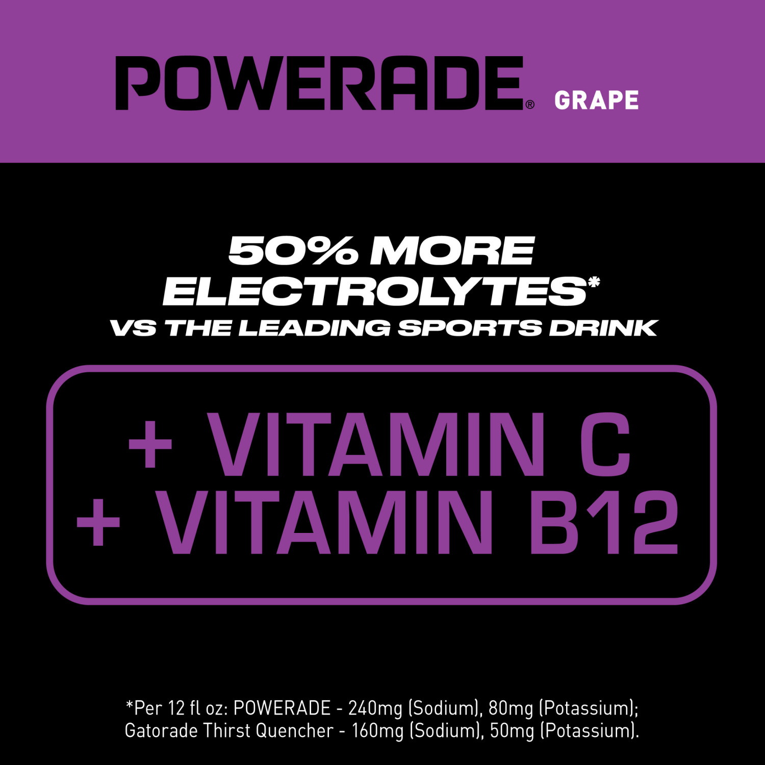 slide 2 of 7, POWERADE Grape Bottles, 12 fl oz, 8 Pack, 8 ct; 12 oz