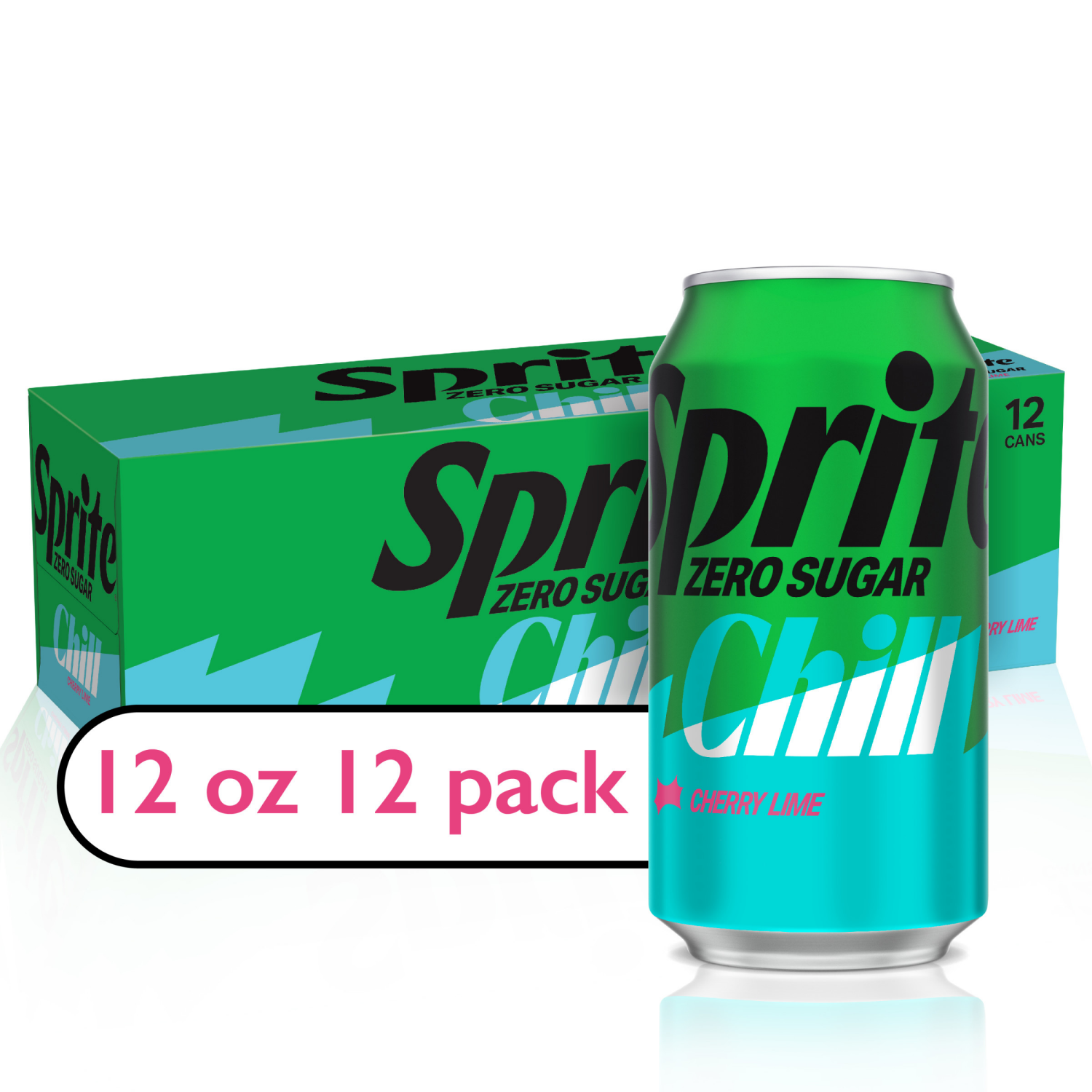 slide 1 of 7, Sprite Zero Sugar Chill Fridge Pack Cans, 12 fl oz, 12 Pack, 12 ct; 12 fl oz