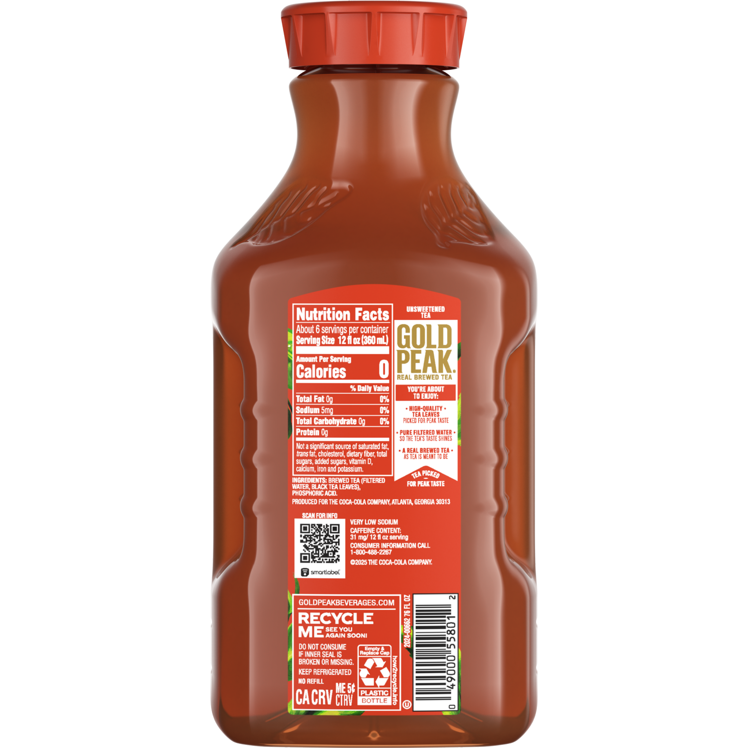 slide 2 of 2, Gold Peak Tea-Unswt Blk, 76 oz